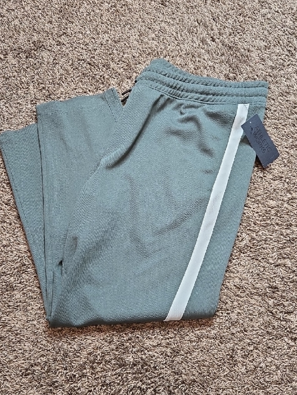 Athletic Works 2XL 44 - 46 Flag Stone Green Plus Size Track Pants Joggers